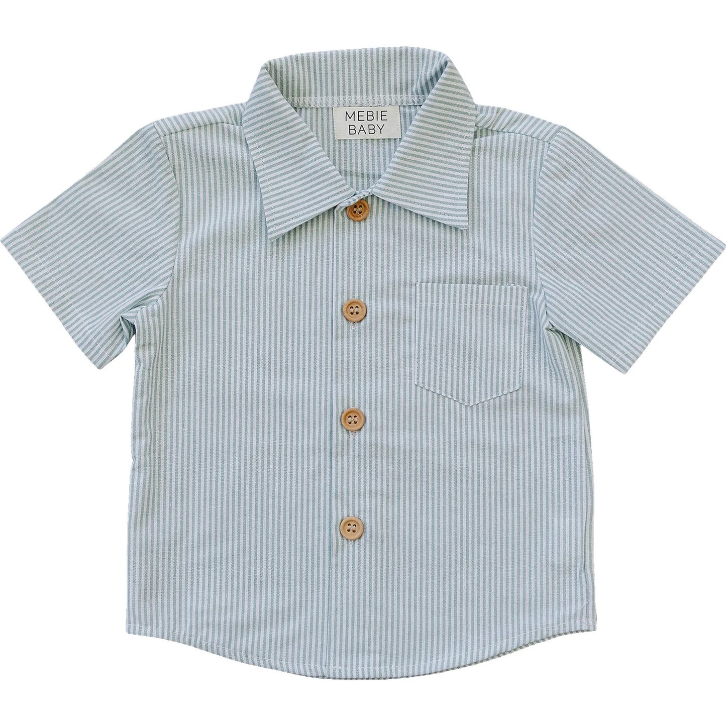 Button Up Shirt || Green Stripe