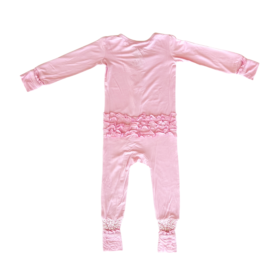 Bamboo Convertible Snap Footie || Lillian Pink