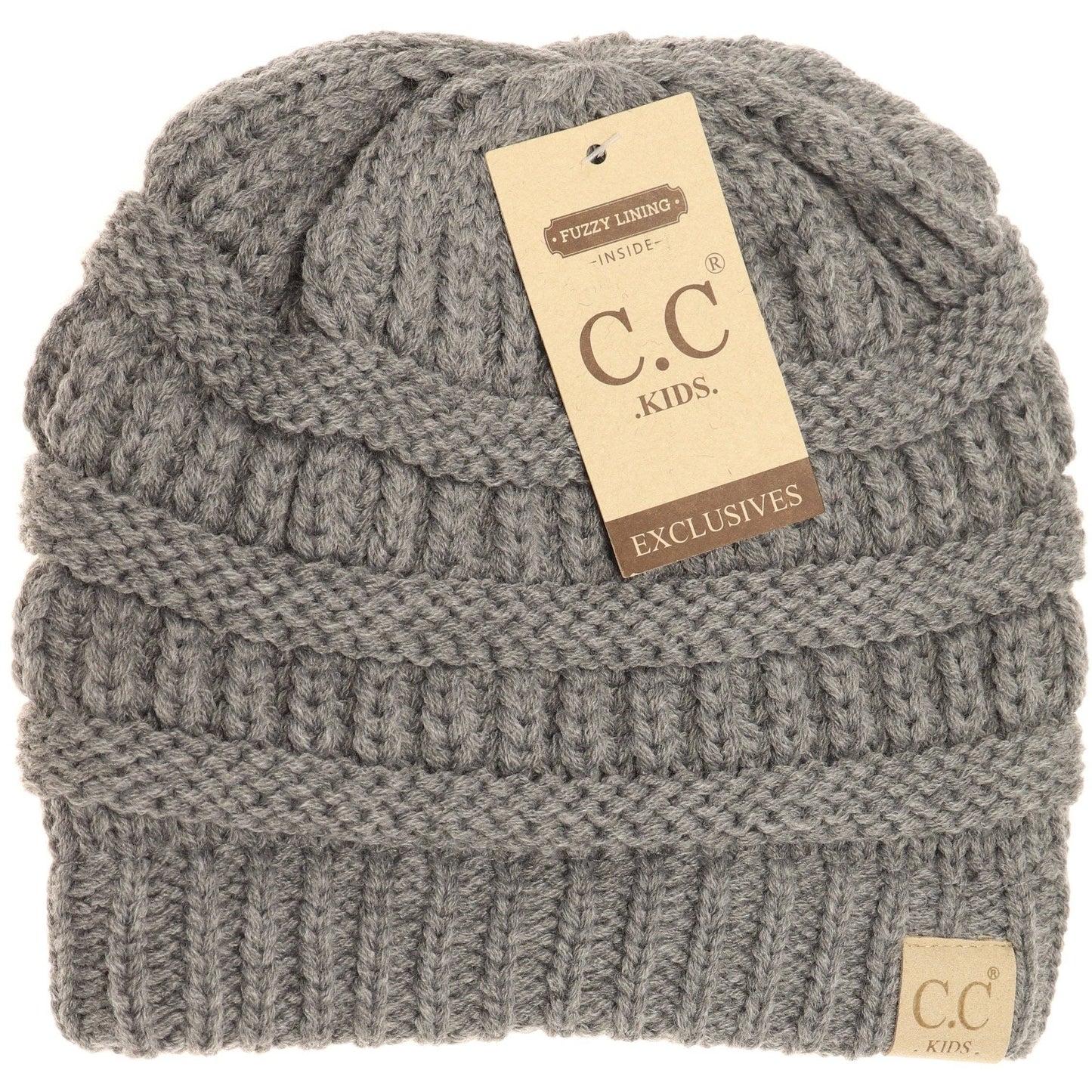 Kids Solid Fuzzy Lined || Beige