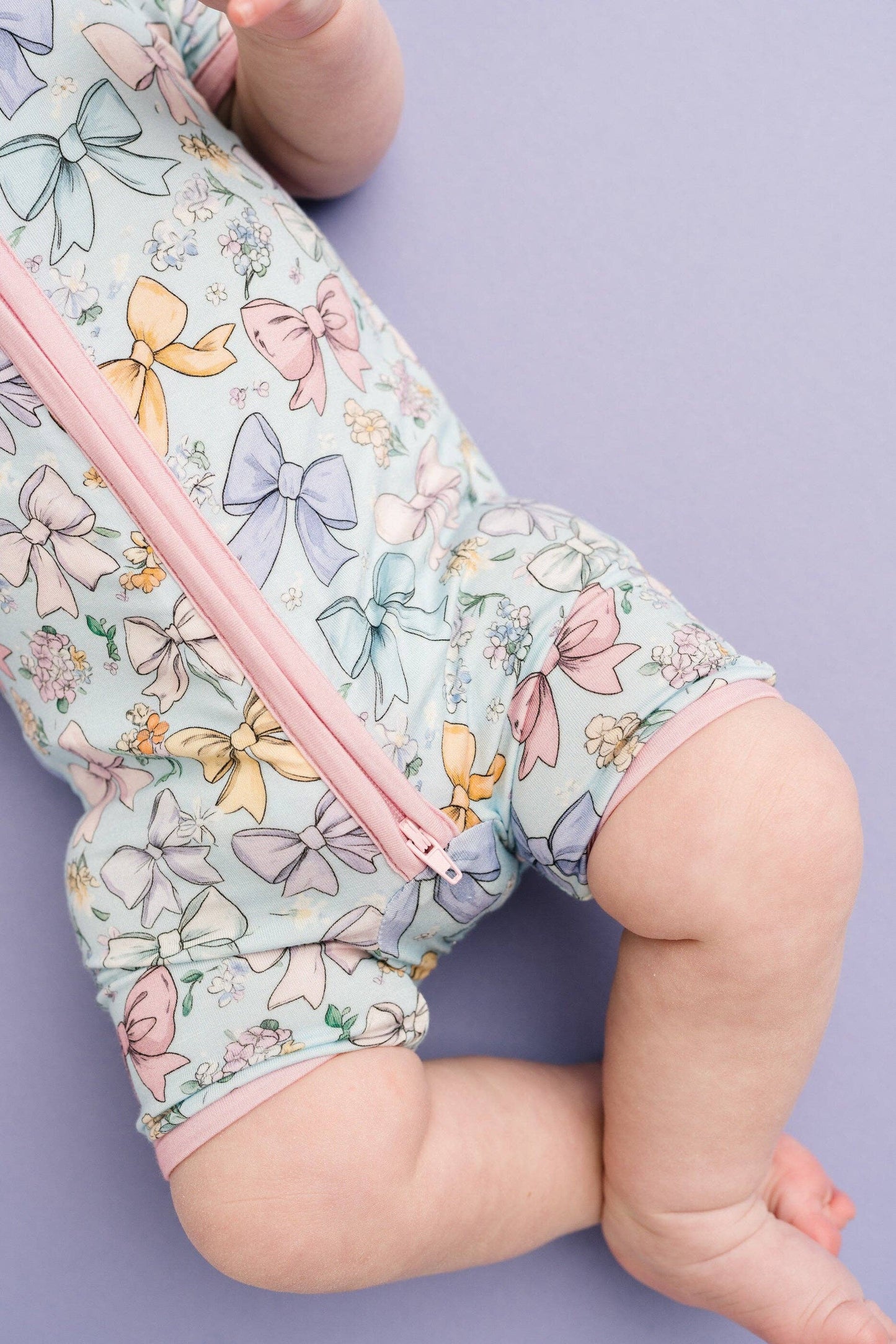 Bamboo Short Romper || Spring Bows