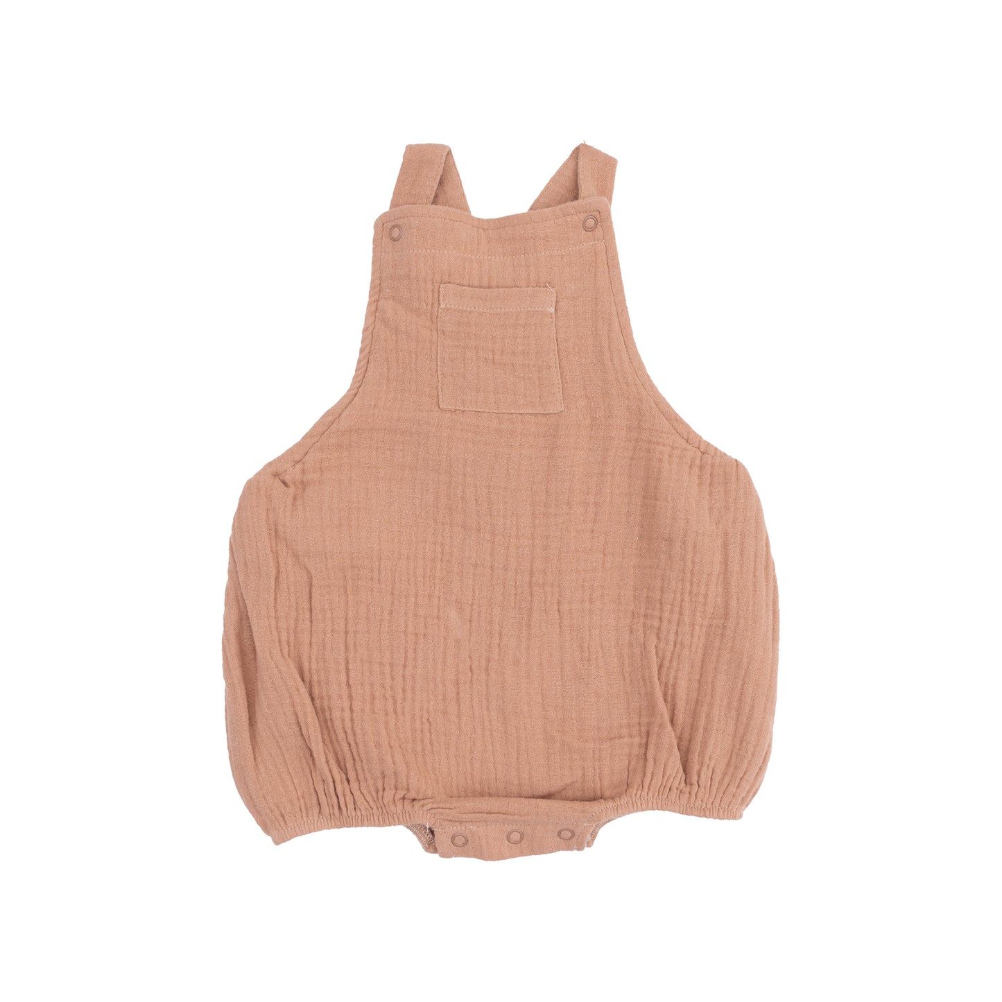 Muslin Pocket Sunsuit || Camel