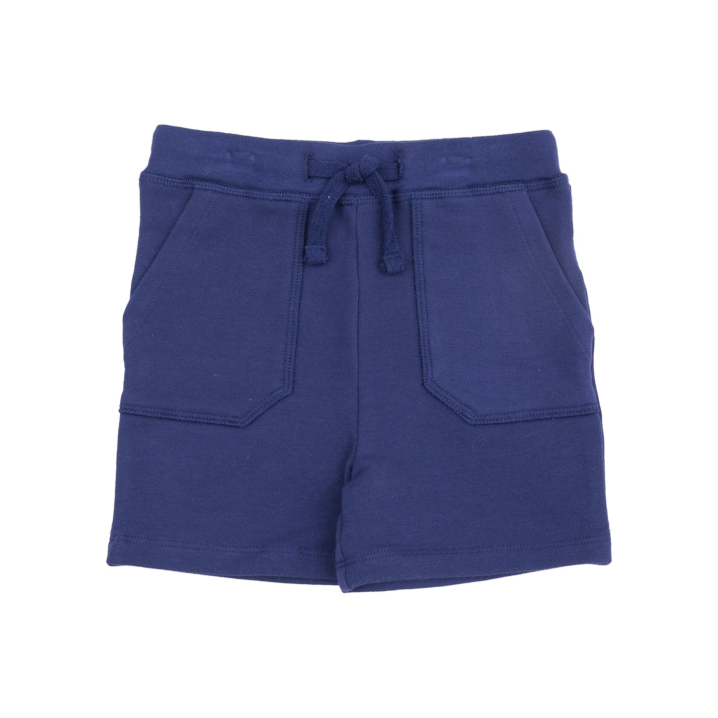 Muslin Polo Button Down + French Terry Shorts || Navy Gingham