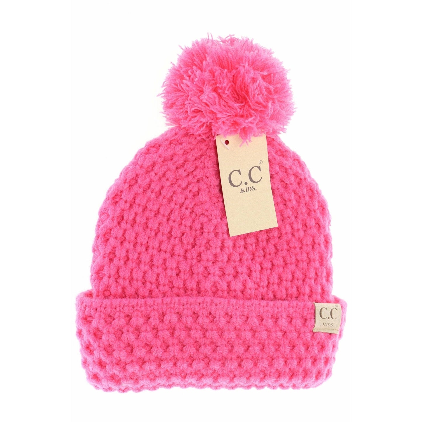 KIDS Bee Stitch Knit Pom || Light Grey