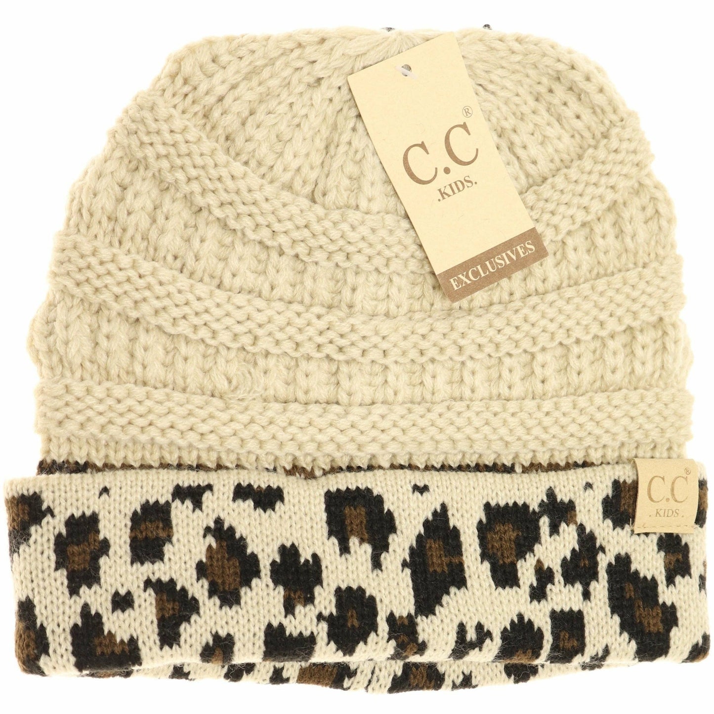 KIDS Cuff Leopard Print || Natural + Indie Pink