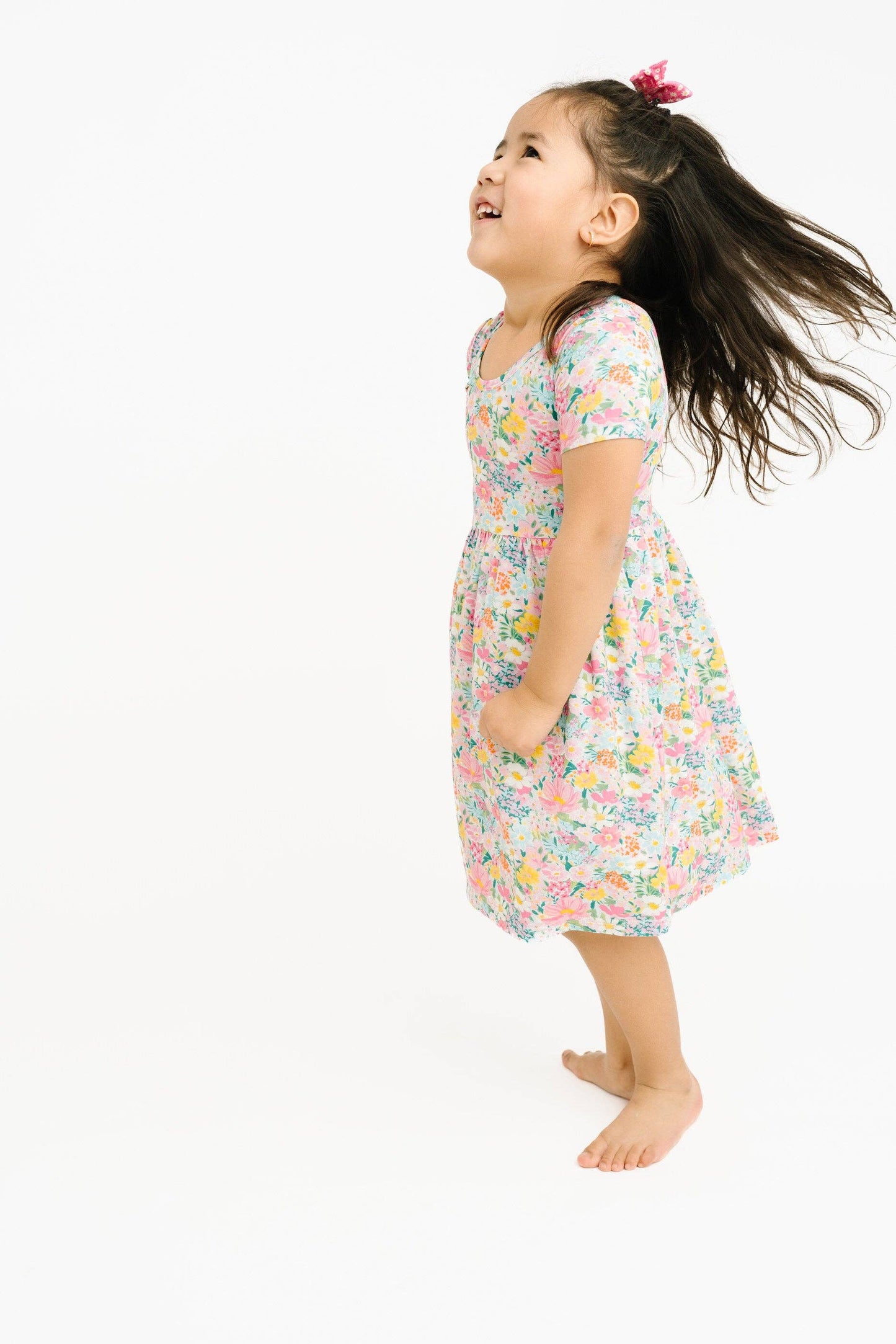 Short Sleeve Bamboo Dress || Garden Glow