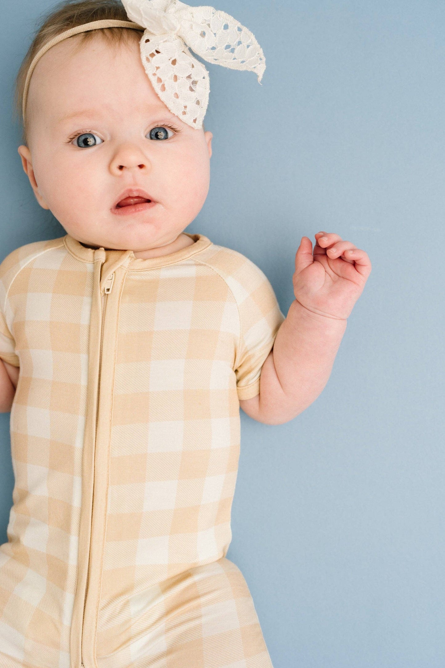 Bamboo Short Romper || Desert Plaid