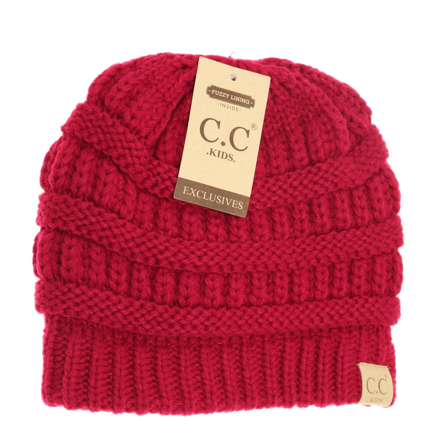 Kids Solid Fuzzy Lined || Beige