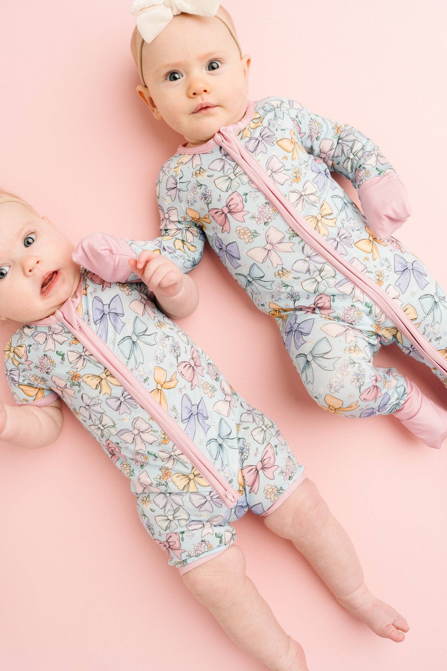 Bamboo Short Romper || Spring Bows