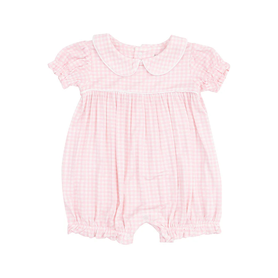 Classic Puff Sleeve Baby Doll Bubble || Pink Gingham