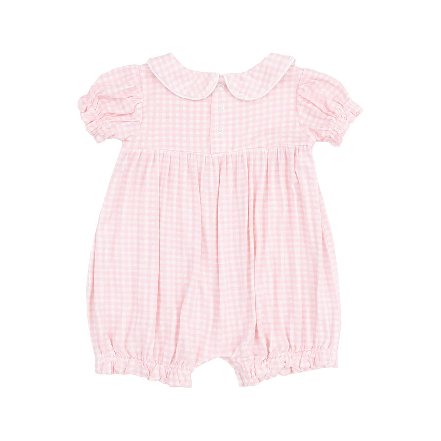 Classic Puff Sleeve Baby Doll Bubble || Pink Gingham