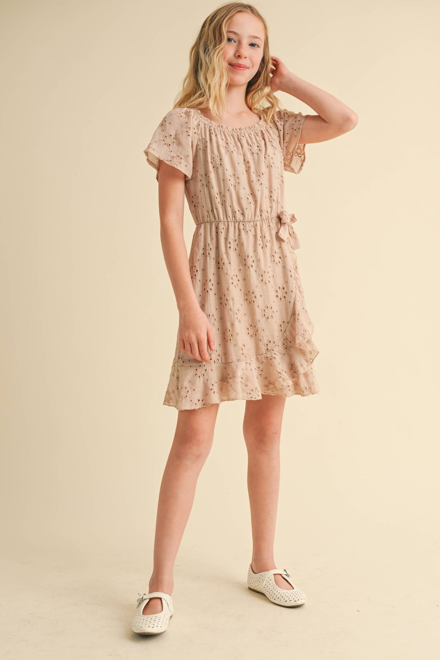 Faux Wrap Dress || So Taupe