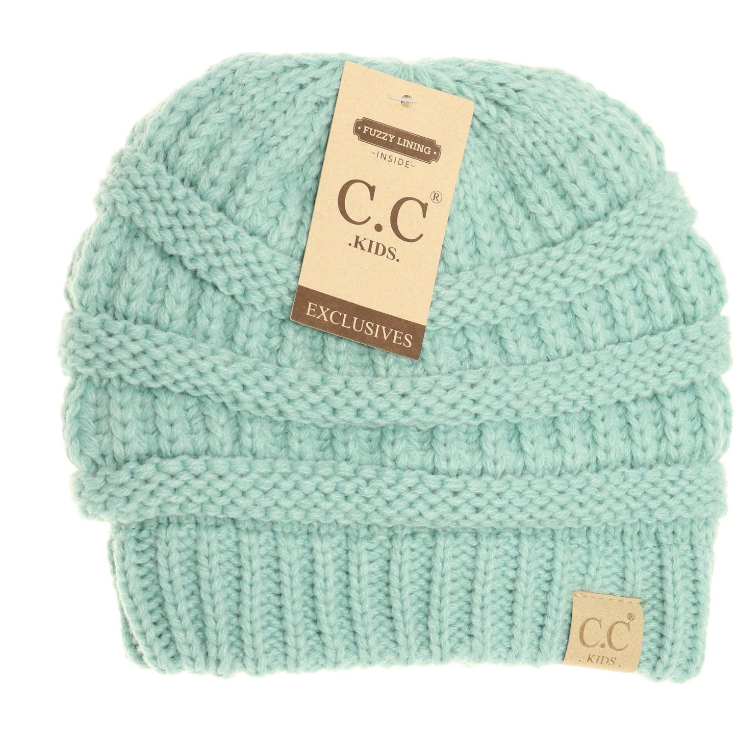 Kids Solid Fuzzy Lined || Beige