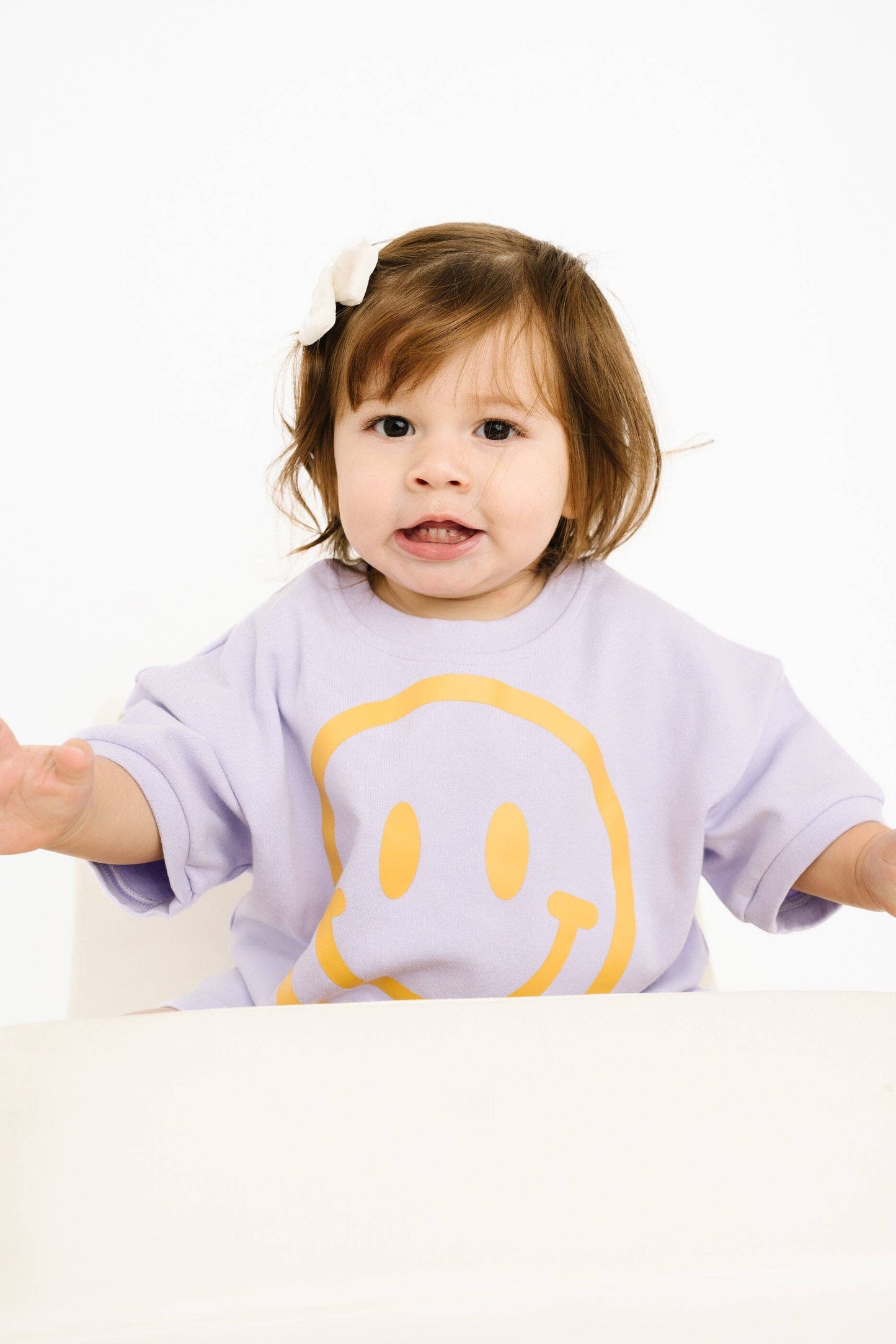 Short Sleeve Smiley Set || Lilac