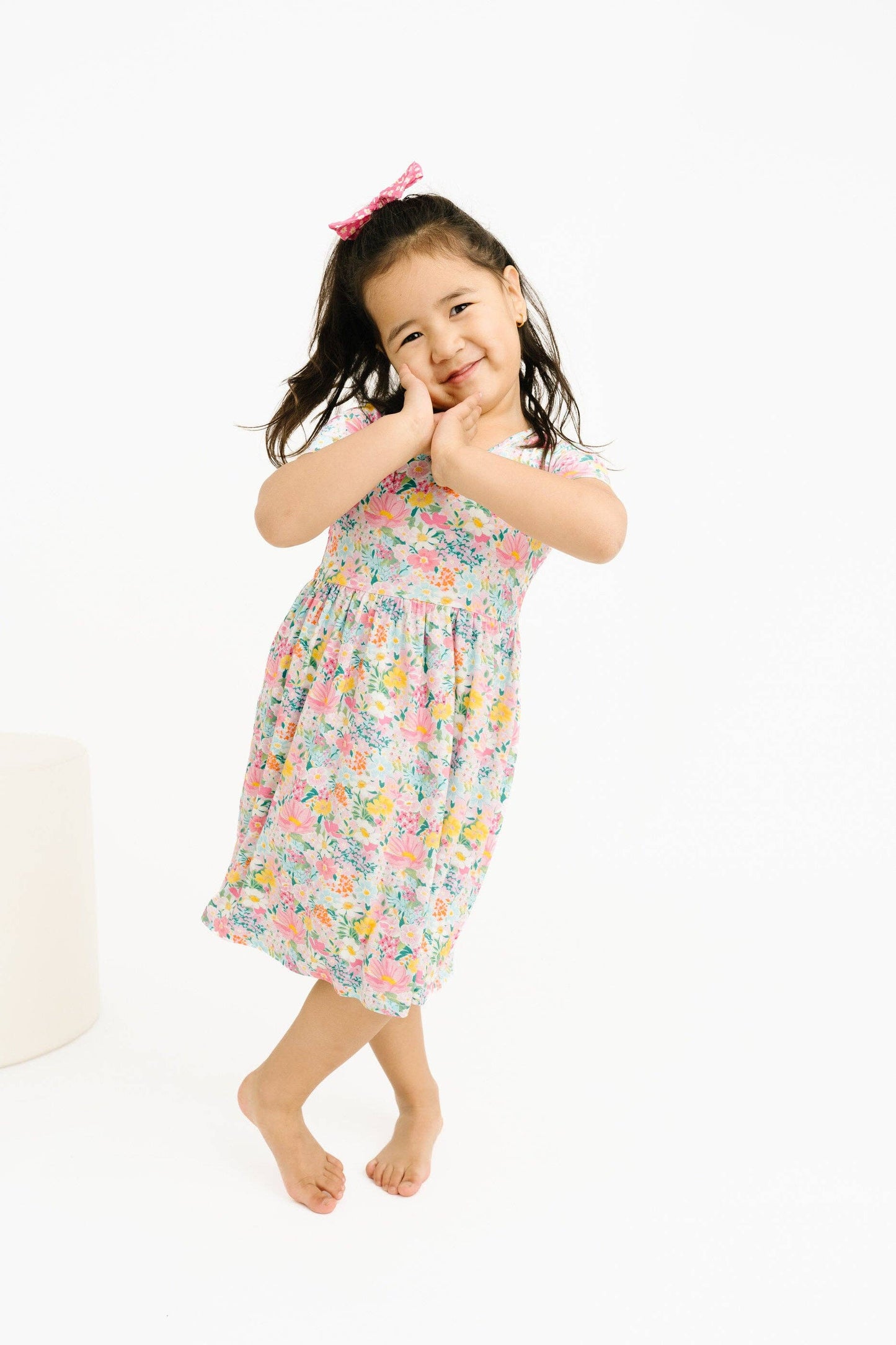 Short Sleeve Bamboo Dress || Garden Glow