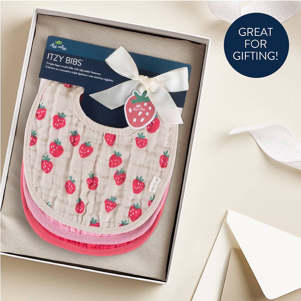 Itzy Bibs™ || Strawberries + Cream