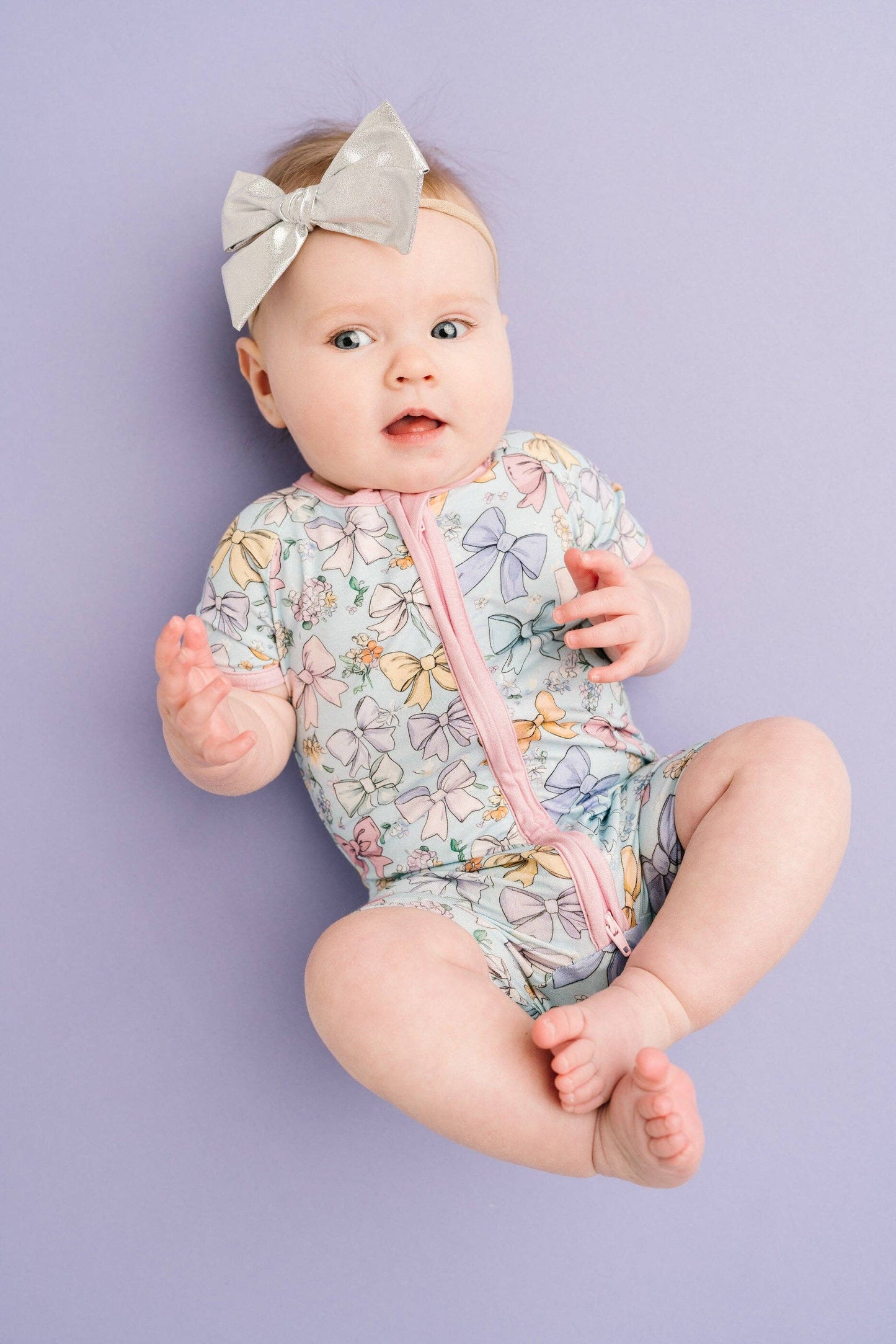 Bamboo Short Romper || Spring Bows