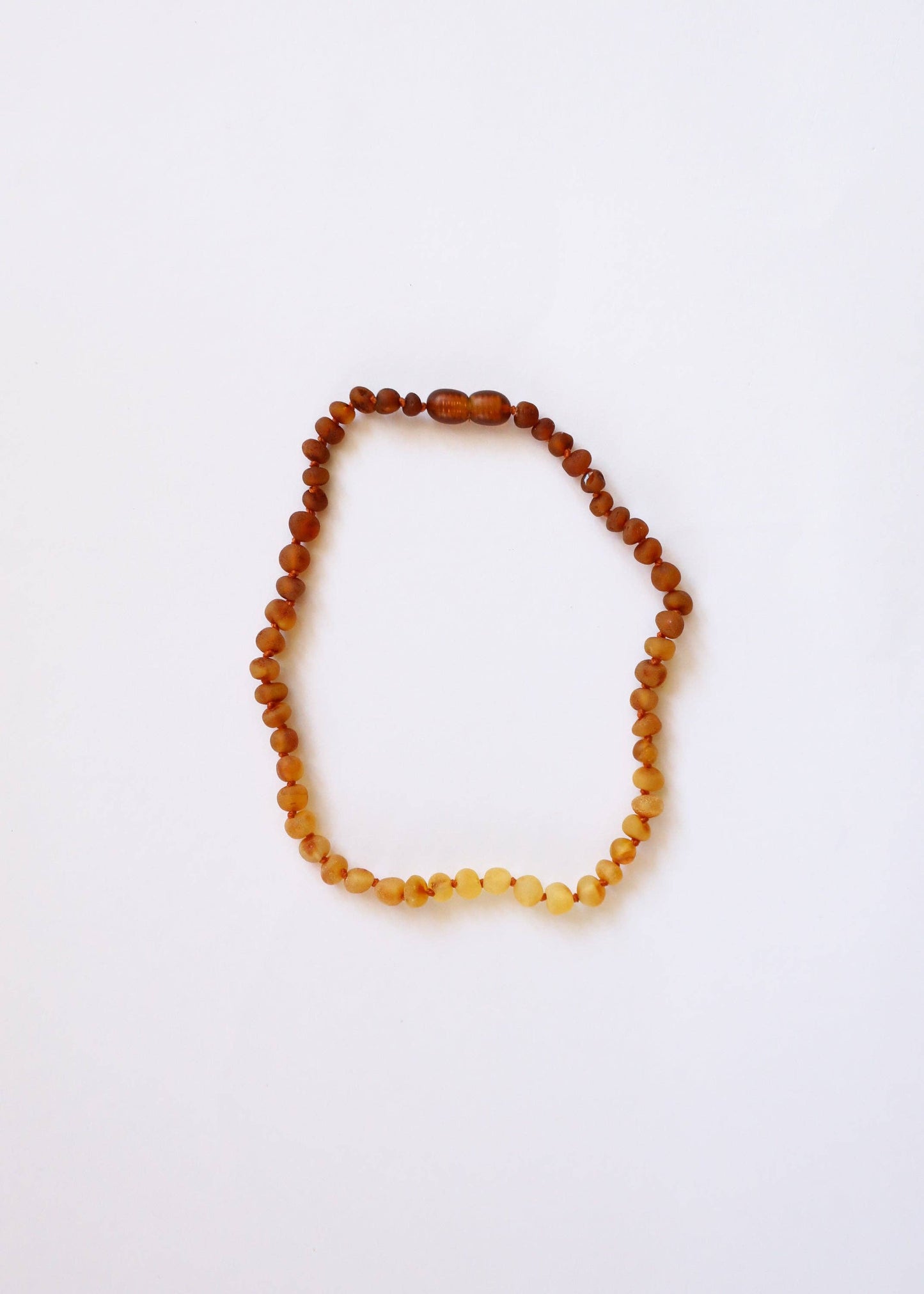 Raw Baltic Amber + Sunflower || Baby Necklace 11"