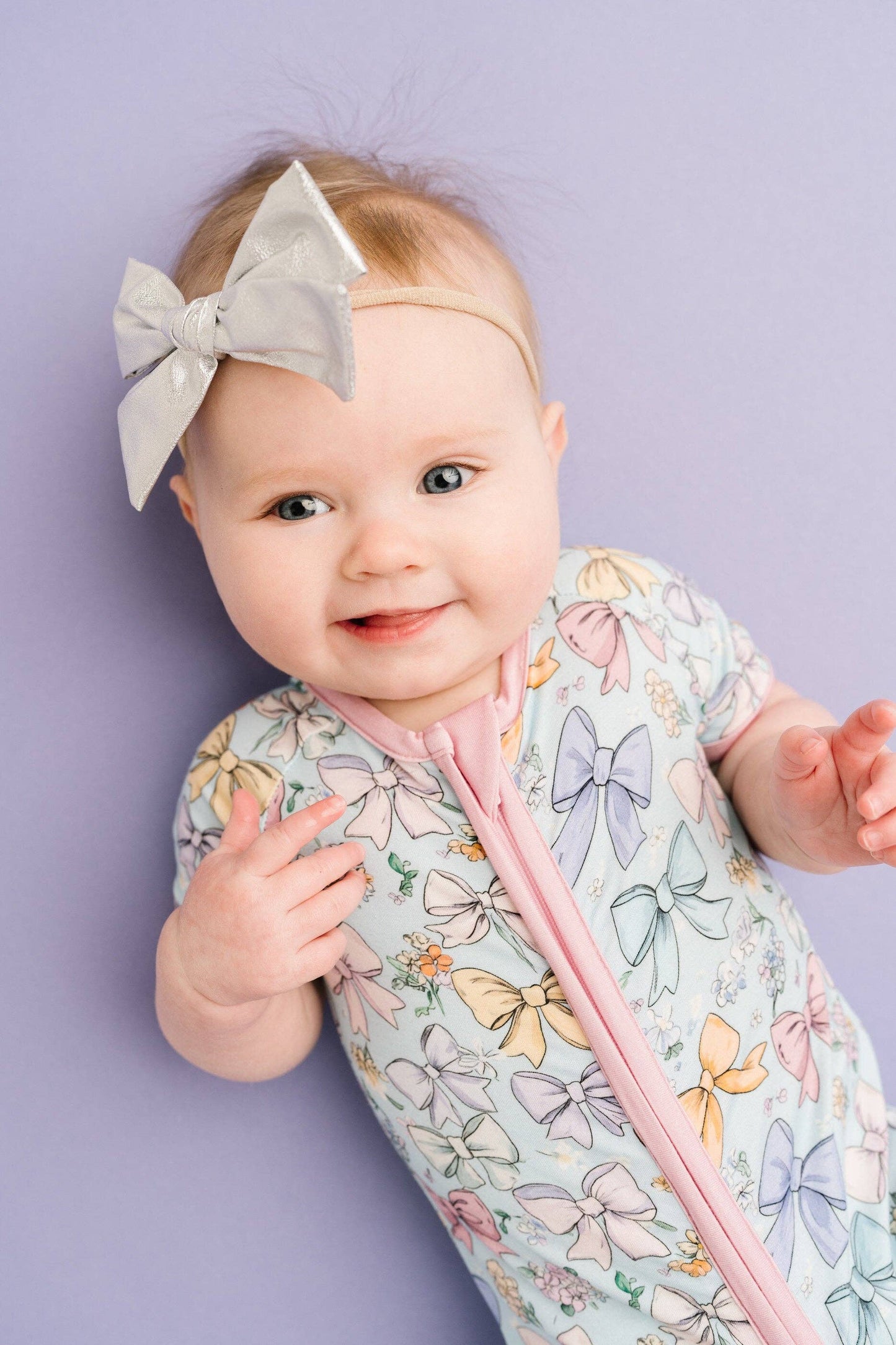 Bamboo Short Romper || Spring Bows