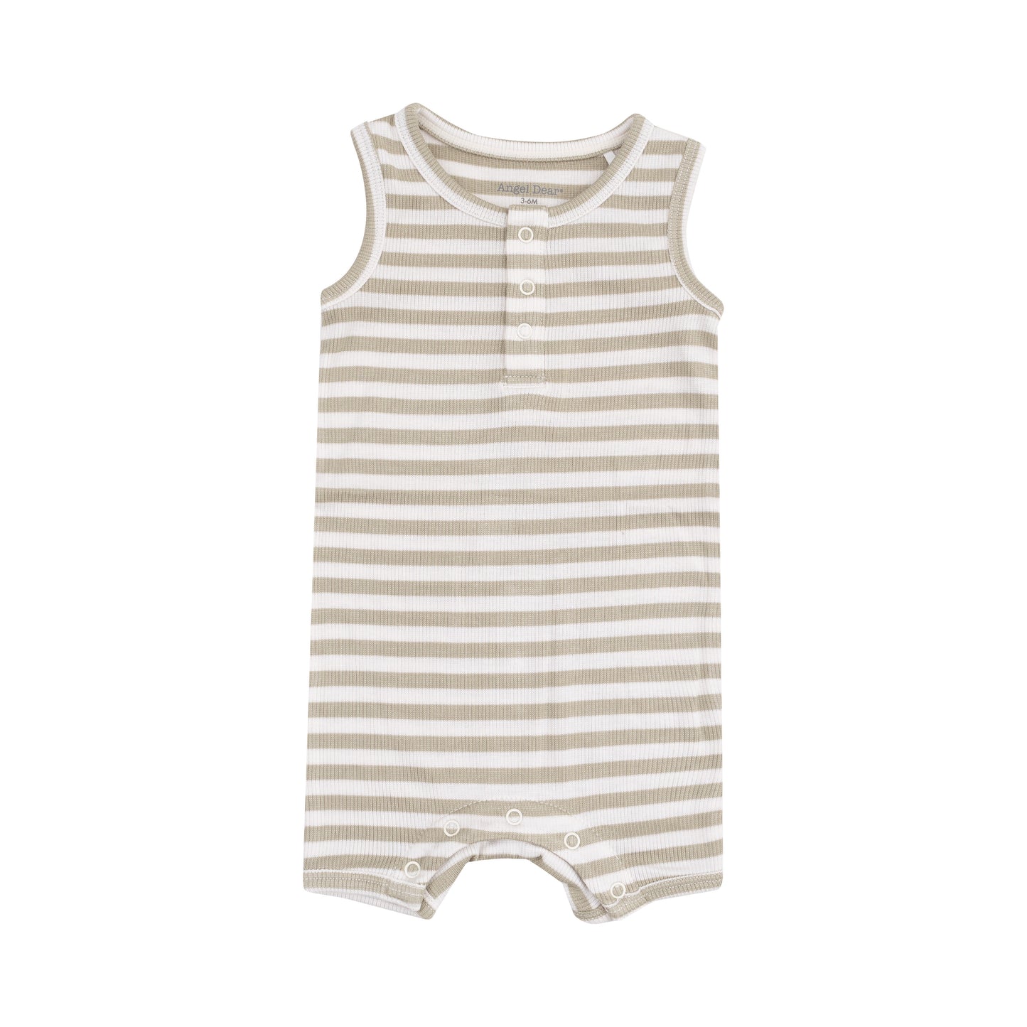 Sleeveless Shortie Romper || Stripe Sage