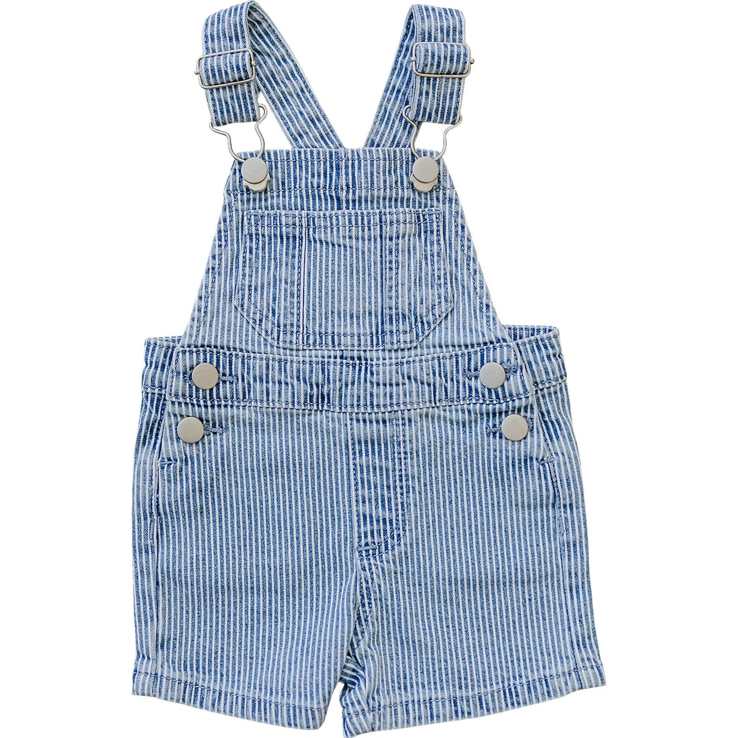 Short Overalls || Blue Stripe