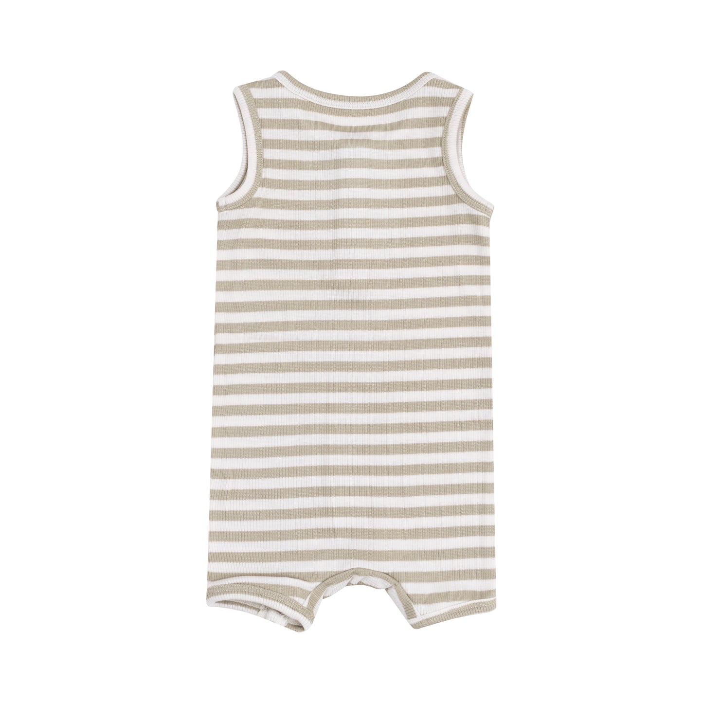 Sleeveless Shortie Romper || Stripe Sage