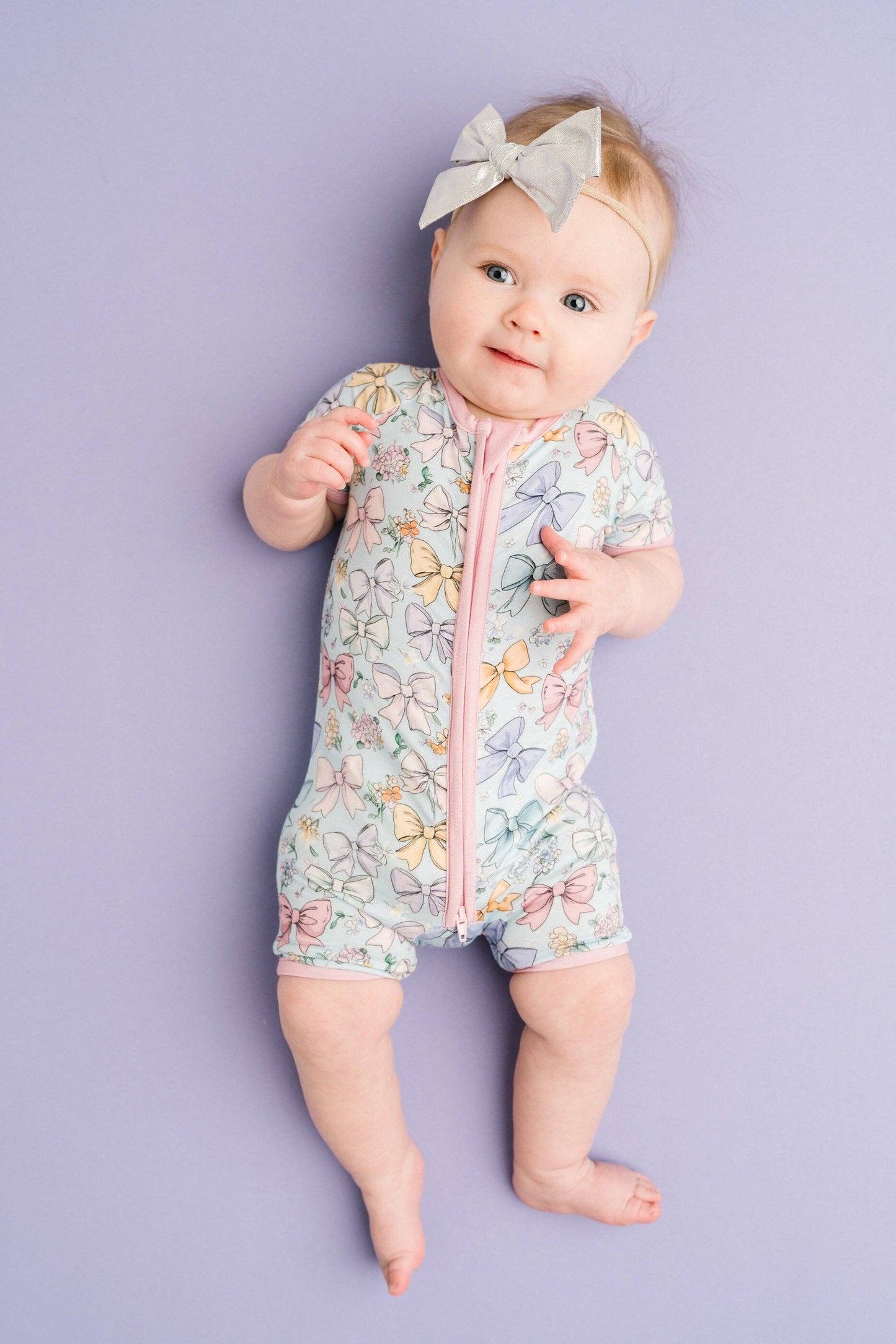 Bamboo Short Romper || Spring Bows