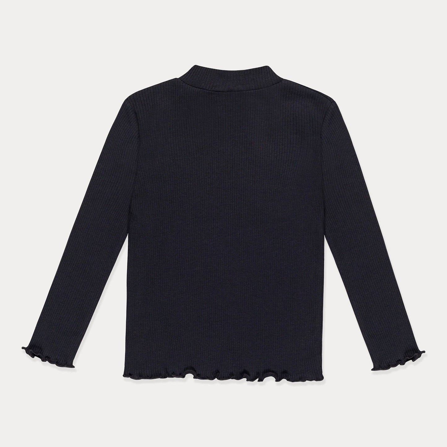 Cotton Ribbed Top || Navy Blue
