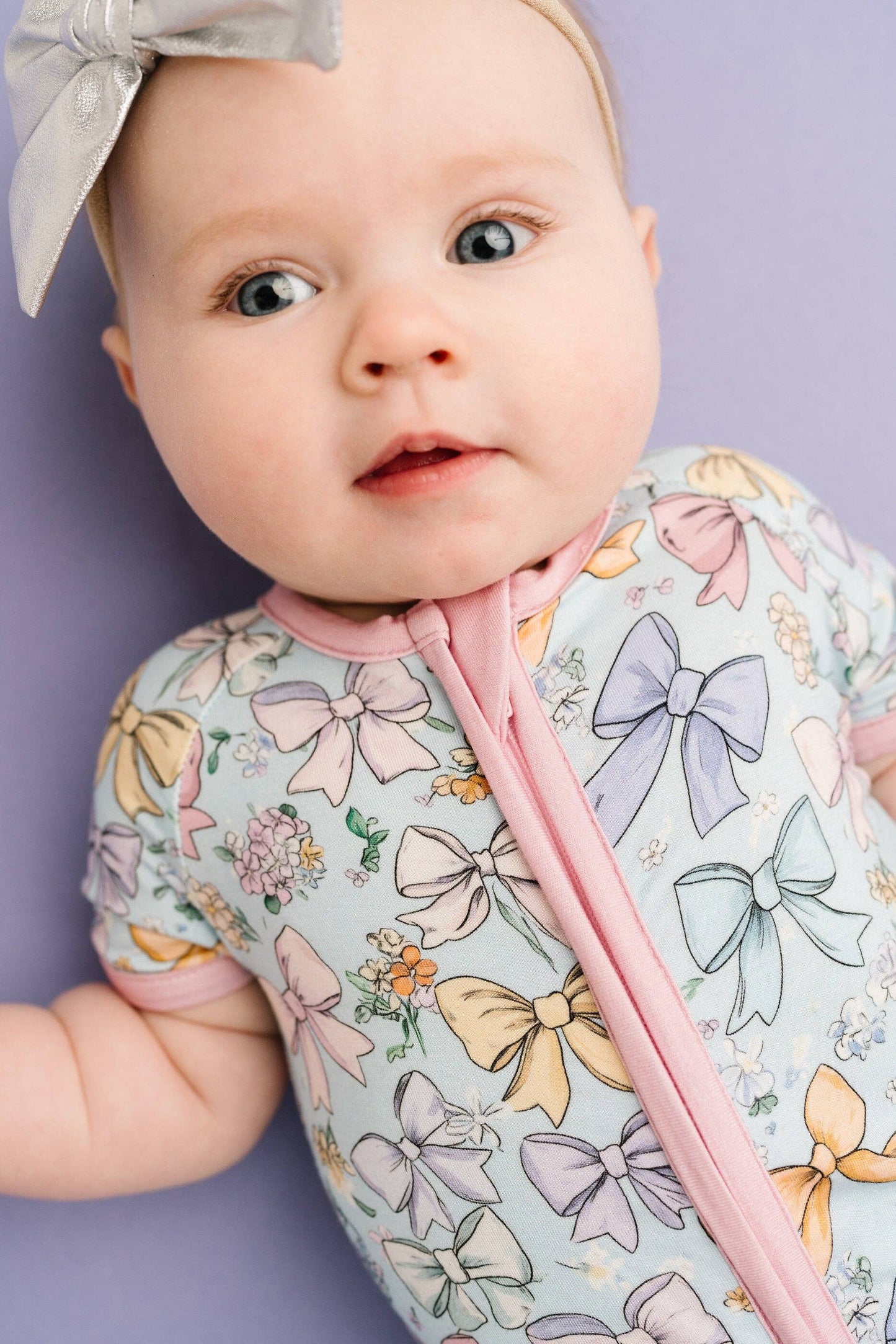 Bamboo Short Romper || Spring Bows