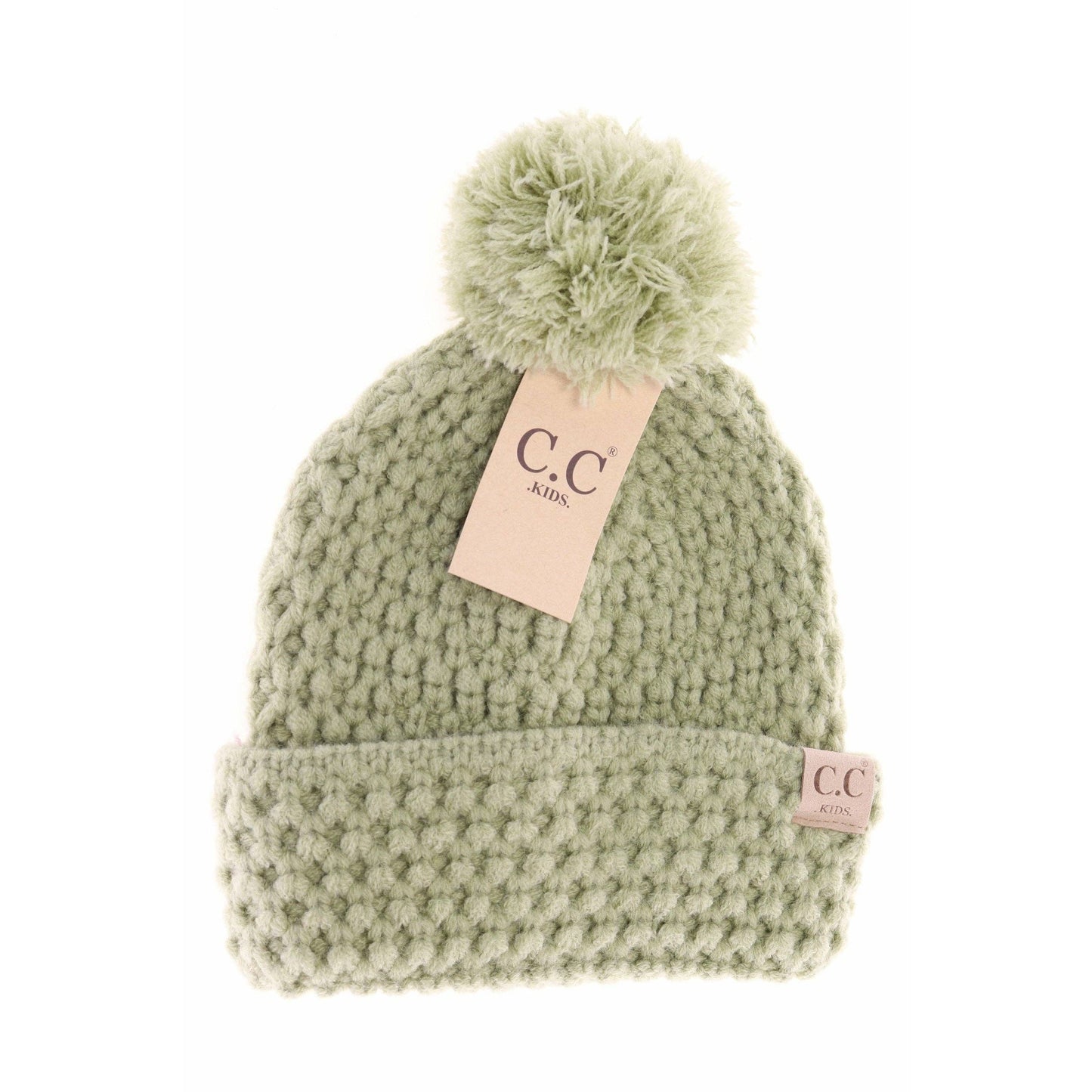 KIDS Bee Stitch Knit Pom || Light Grey