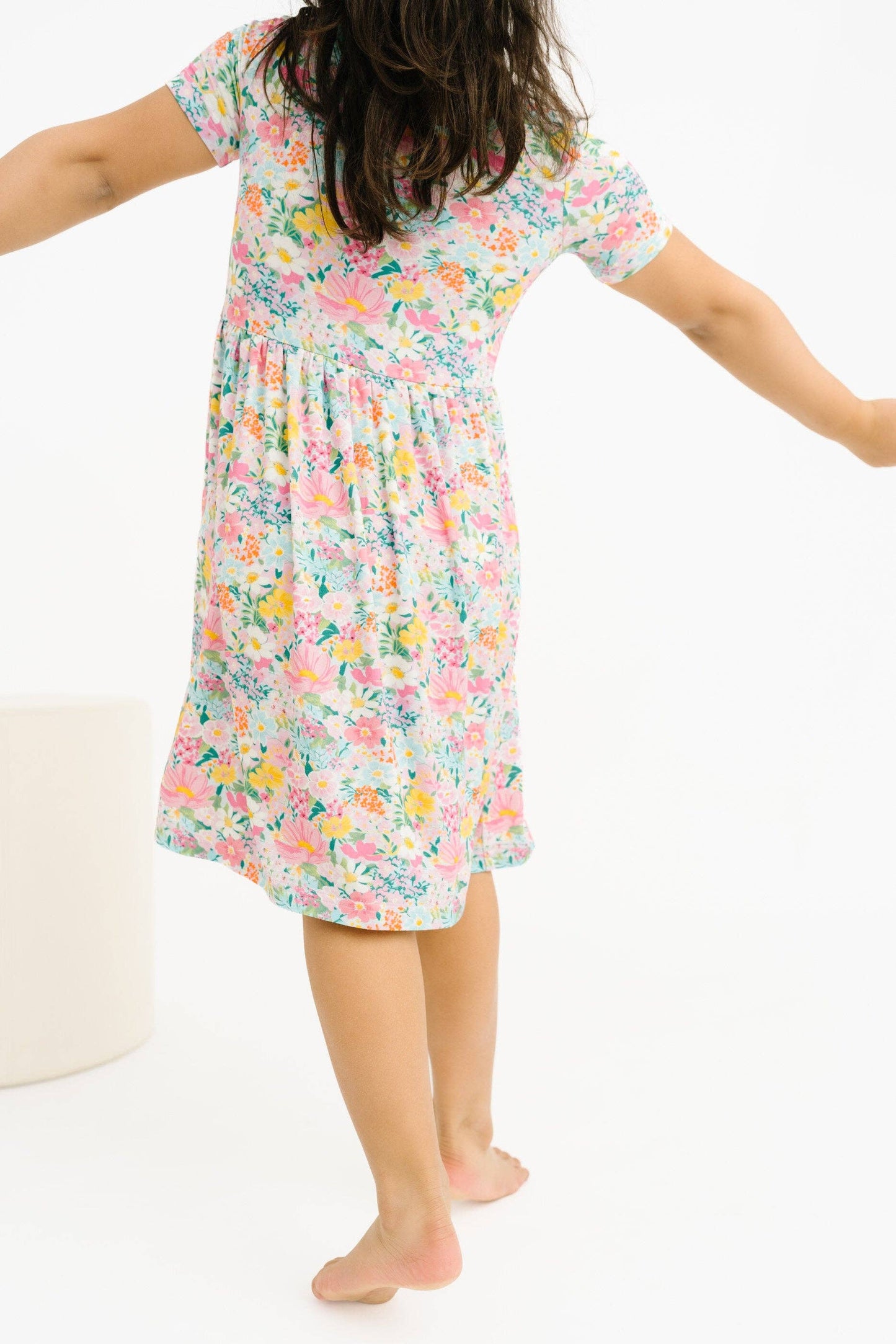Short Sleeve Bamboo Dress || Garden Glow