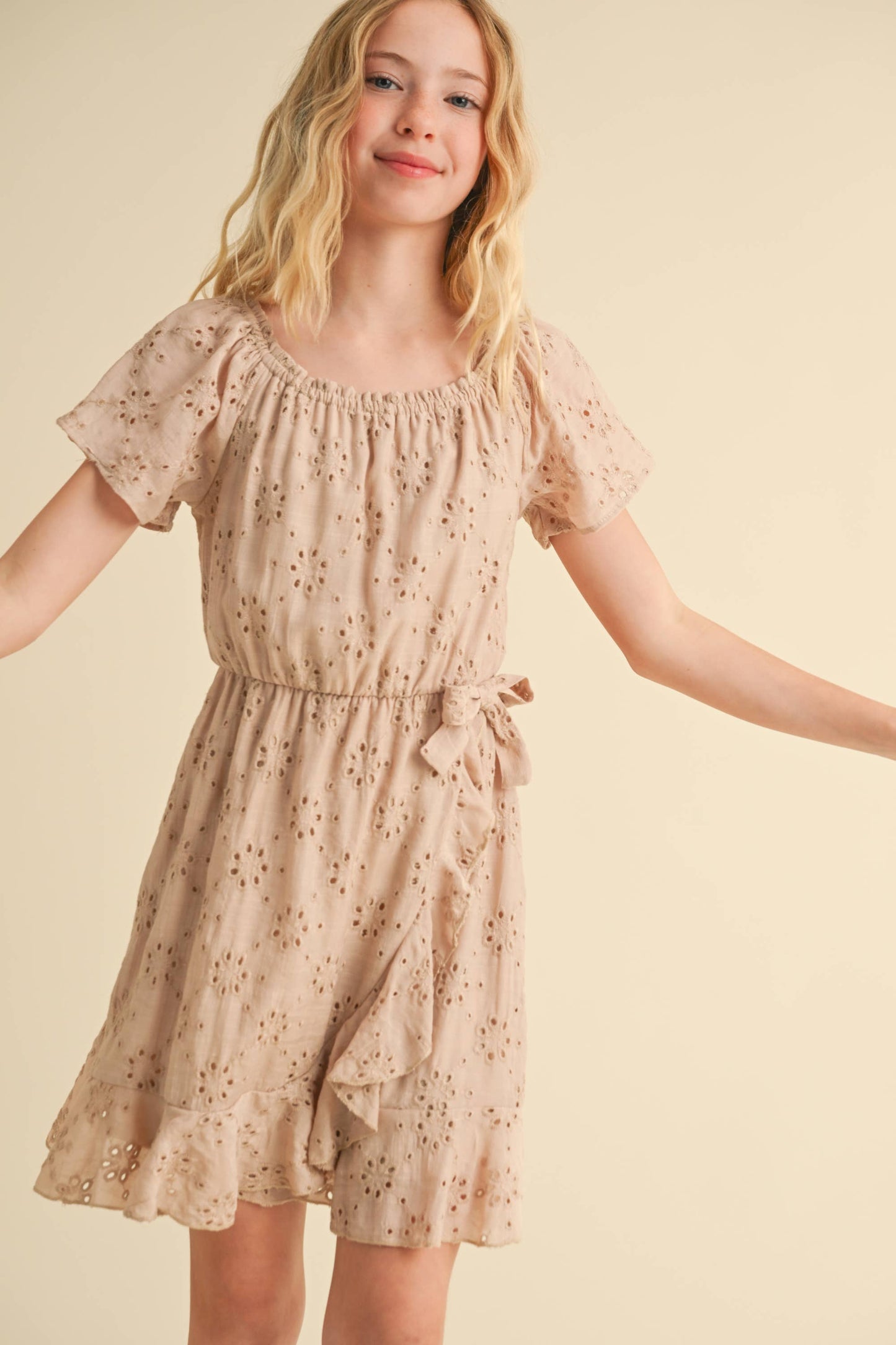 Faux Wrap Dress || So Taupe