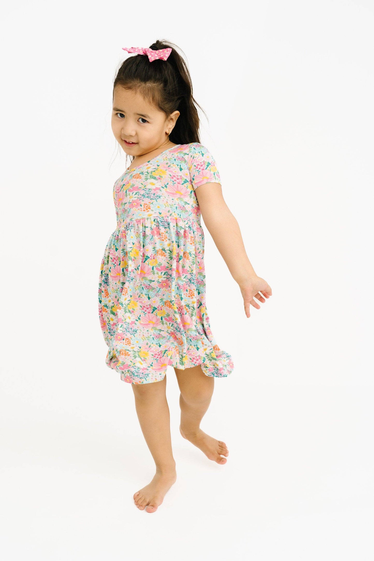 Short Sleeve Bamboo Dress || Garden Glow