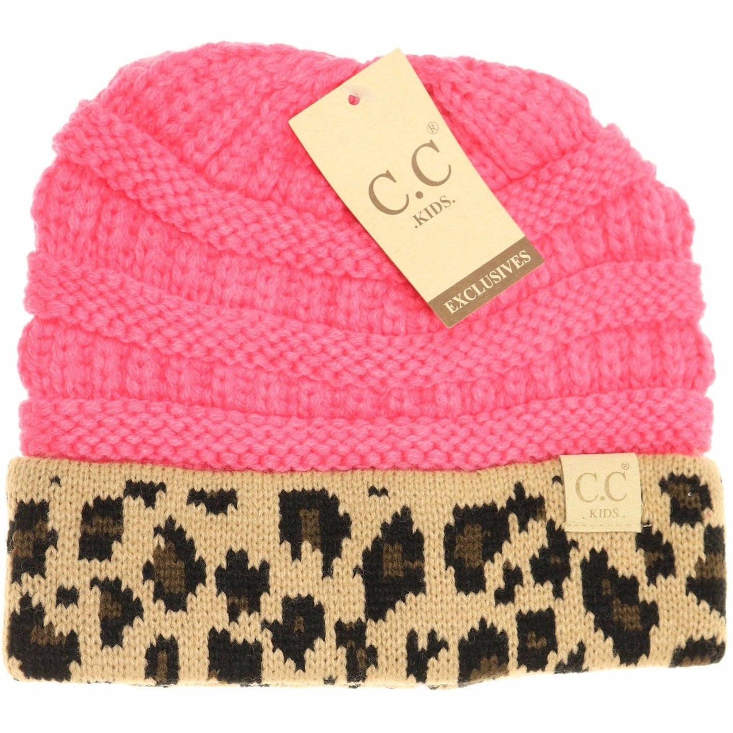KIDS Cuff Leopard Print || Natural + Indie Pink
