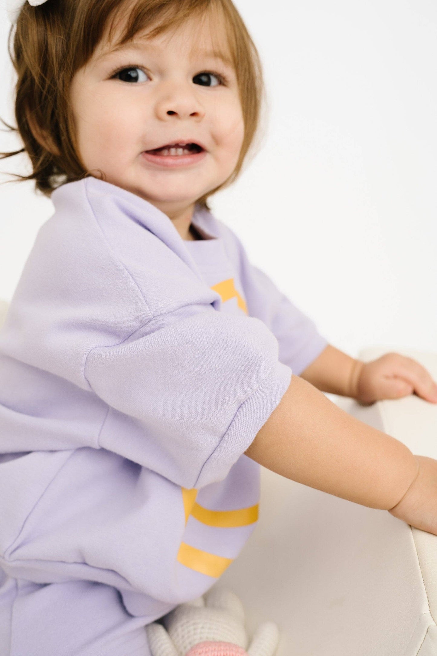 Short Sleeve Smiley Set || Lilac