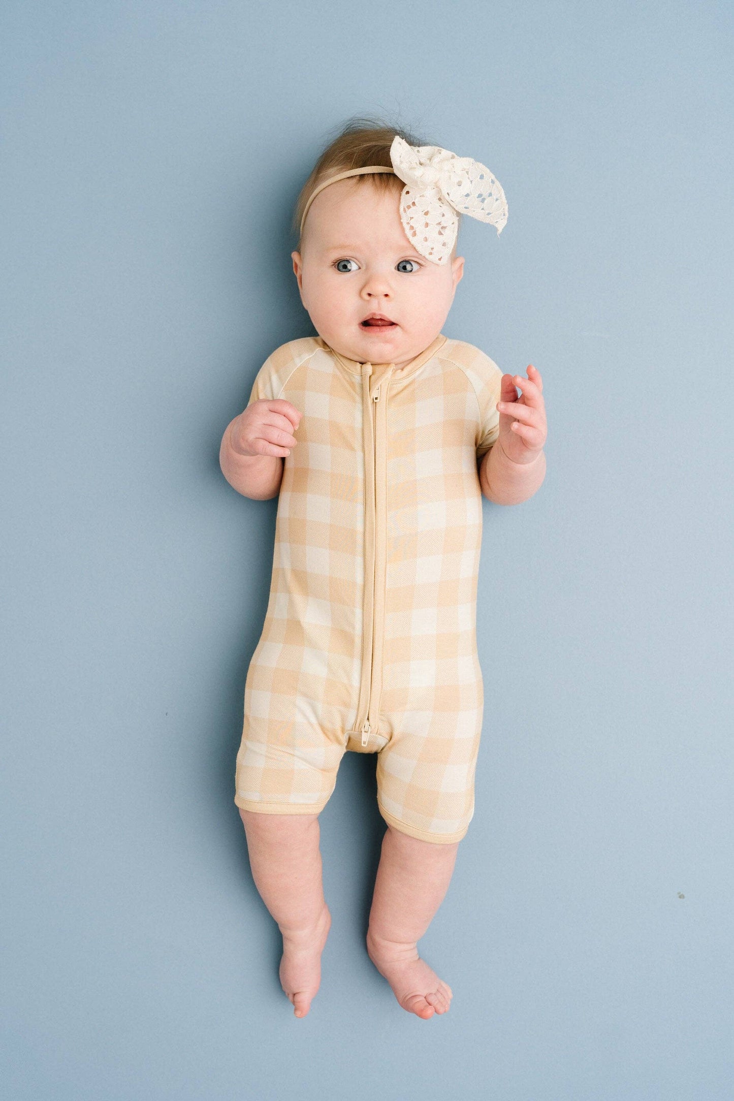 Bamboo Short Romper || Desert Plaid