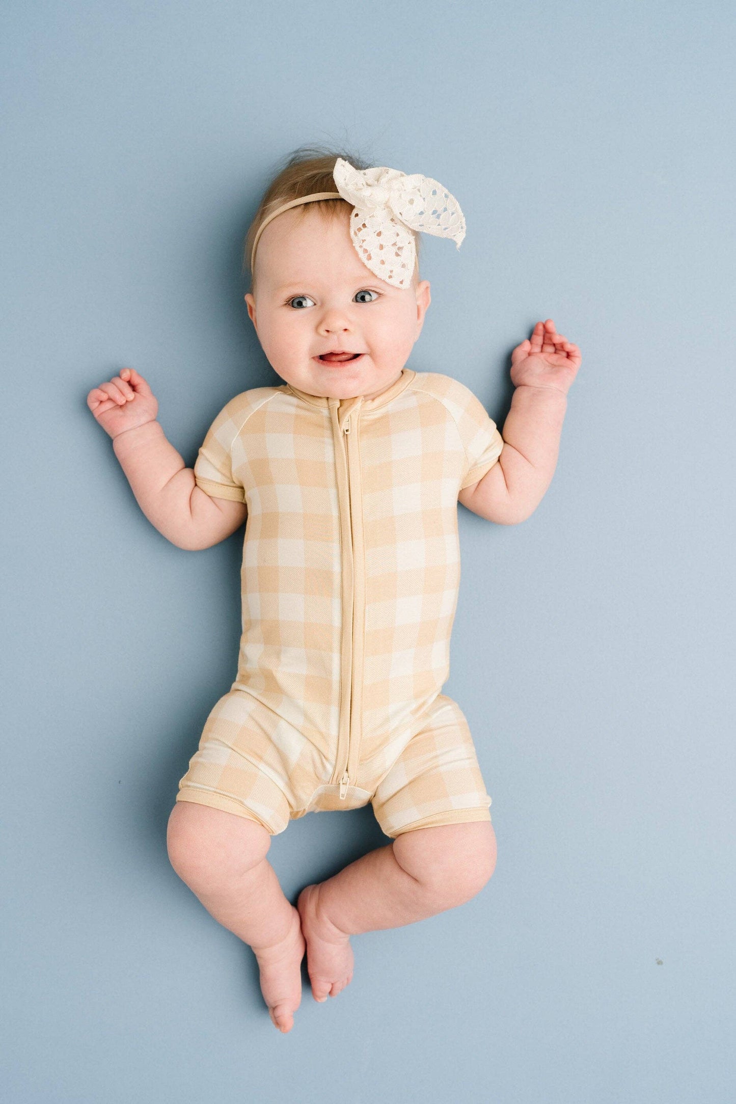 Bamboo Short Romper || Desert Plaid