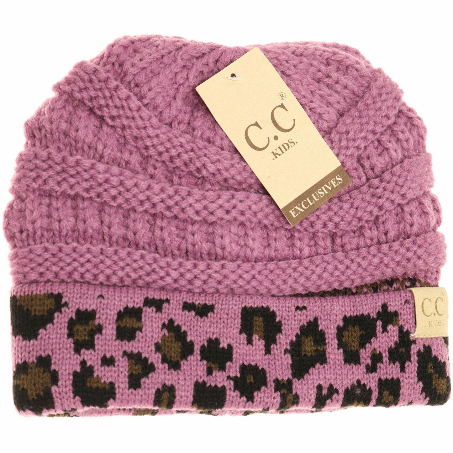 KIDS Cuff Leopard Print || Natural + Indie Pink