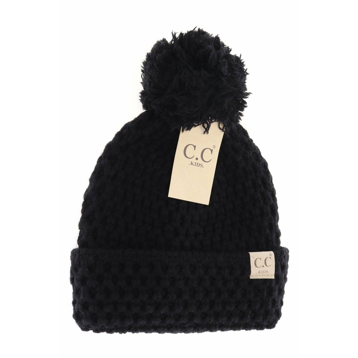 KIDS Bee Stitch Knit Pom || Light Grey