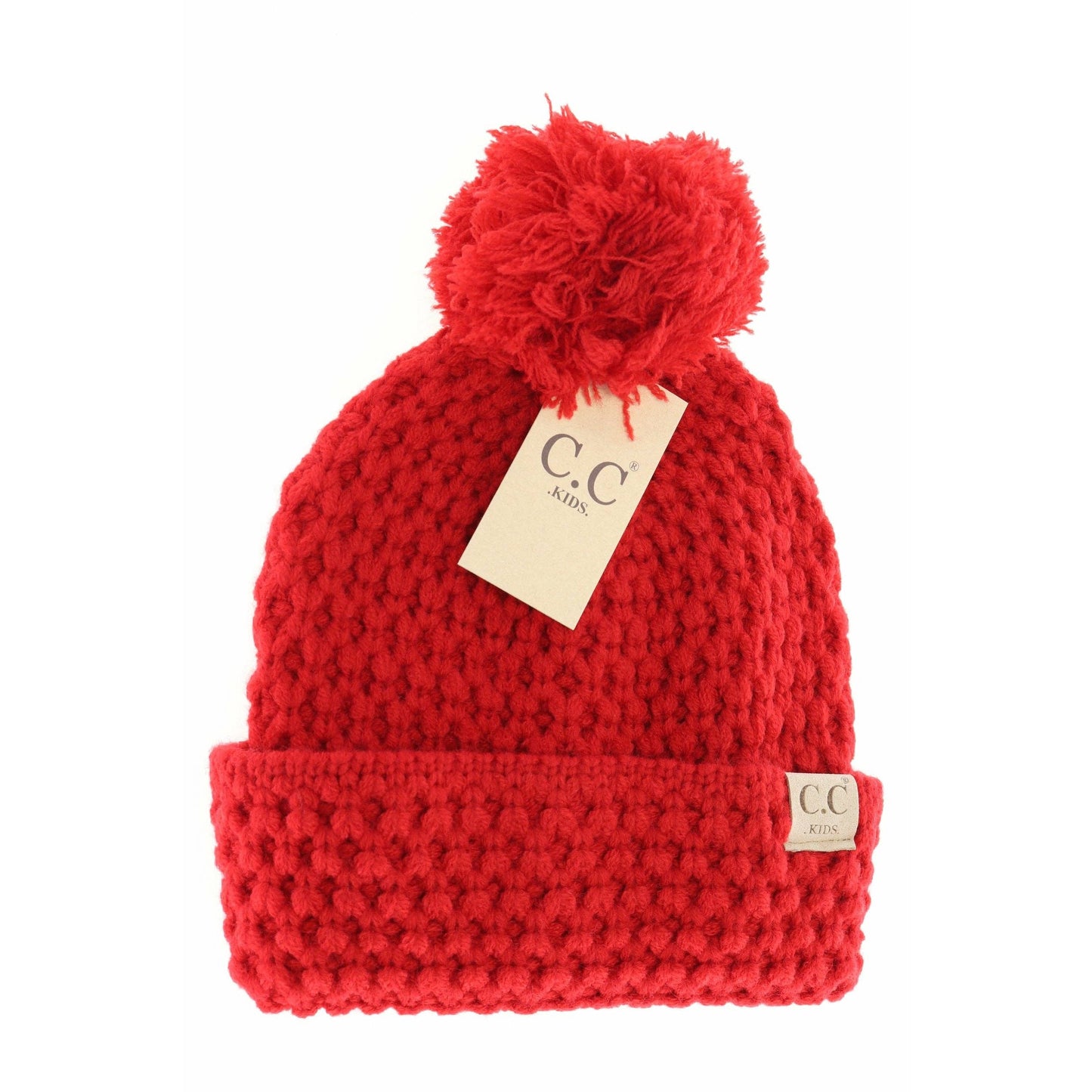 KIDS Bee Stitch Knit Pom || Light Grey