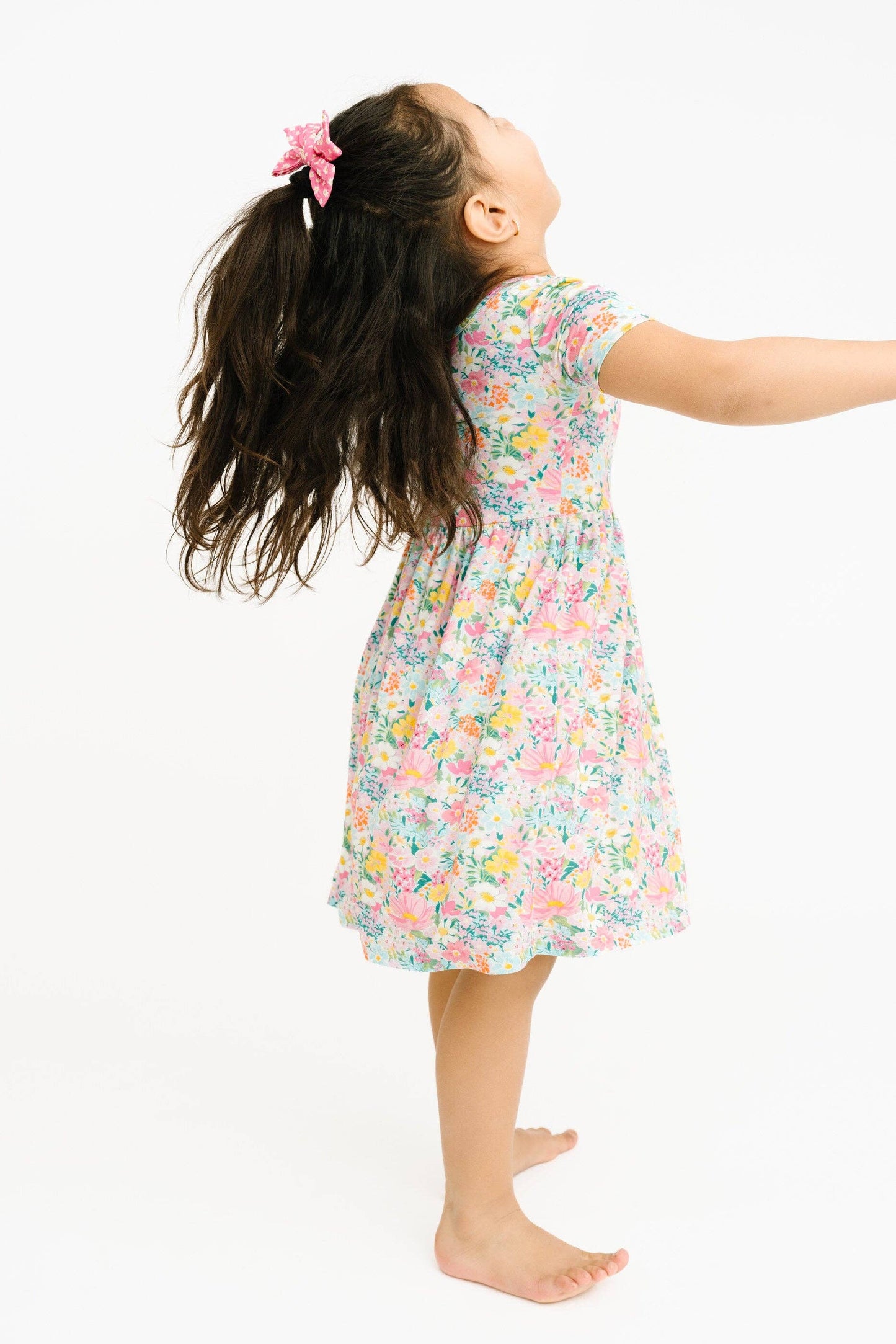 Short Sleeve Bamboo Dress || Garden Glow