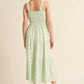 Ruffle Tiered Maxi Dress || Light Green Floral