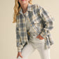 Fall Shacket || Blue Plaid