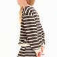 Stripe French Terry Sweatshirt || Black + Oatmeal