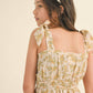 Juliette Waist Midi Dress || Yellow Floral