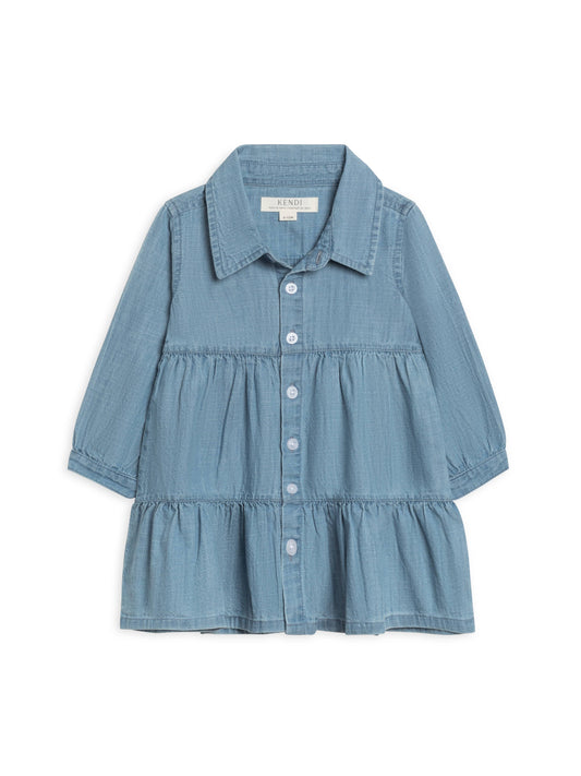 Roxy Chambray Shirt Dress || Medium Chambray