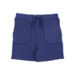 Muslin Polo Button Down + French Terry Shorts || Navy Gingham