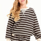 Stripe French Terry Sweatshirt || Black + Oatmeal