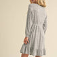 Hacci Drawstring Dress || Brushed Gray