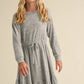 Hacci Drawstring Dress || Brushed Gray