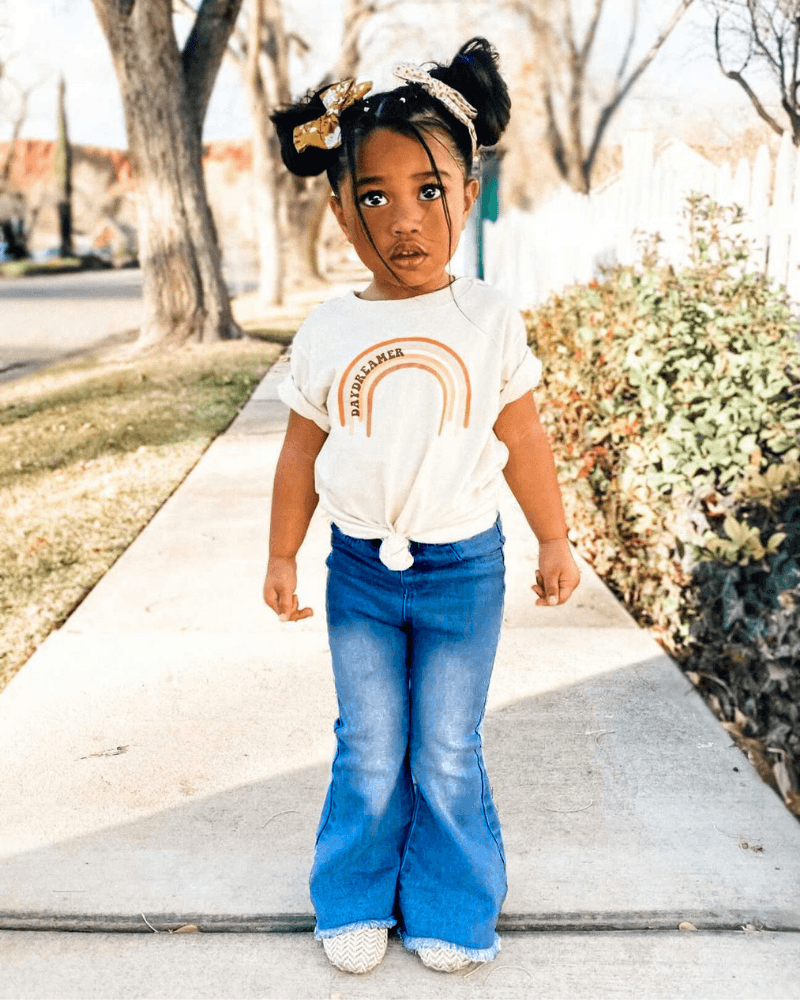 TODDLER || Sophie Denim Bell Bottoms - Dark Wash